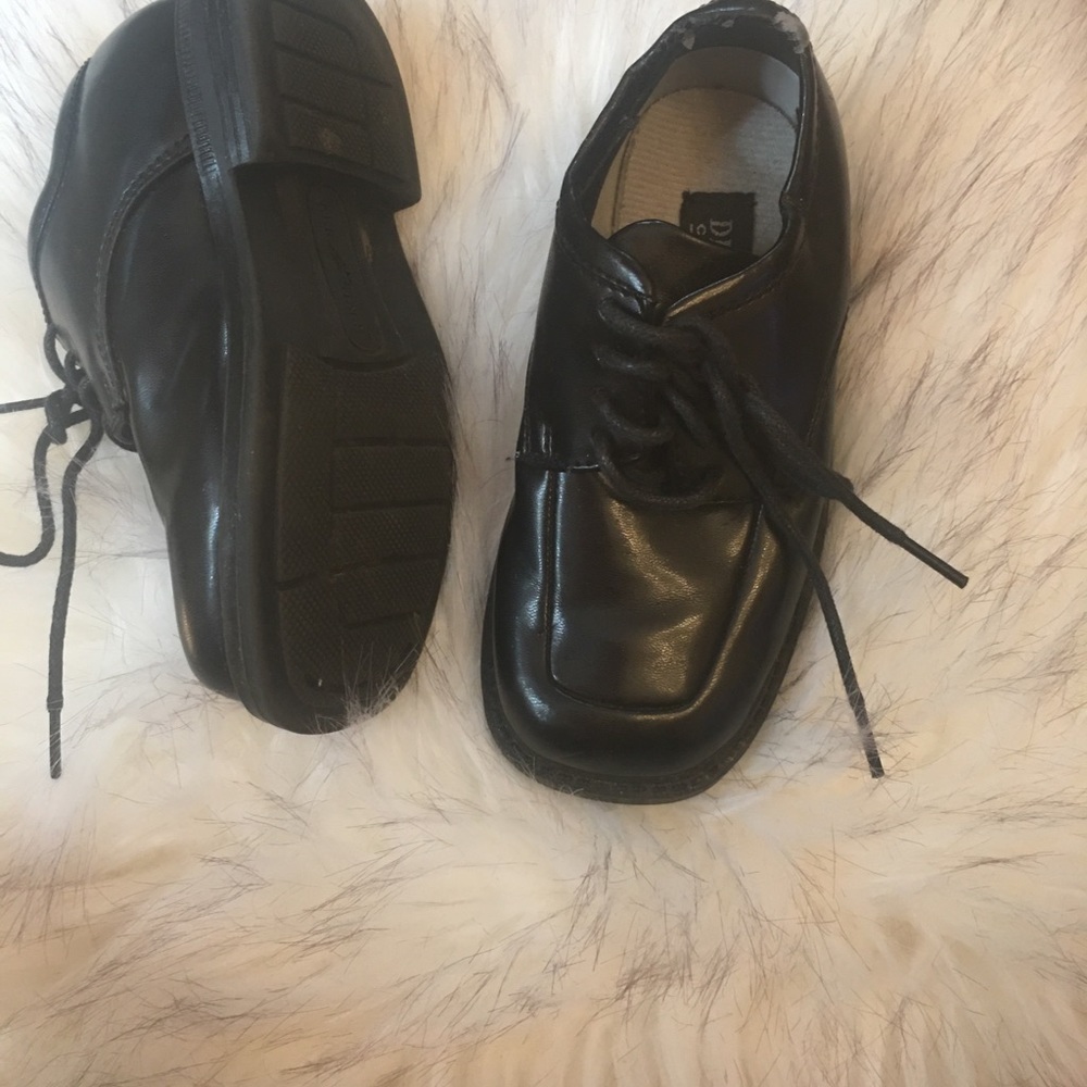 Easter shoes - Deer Stags black shiny lace up shoes